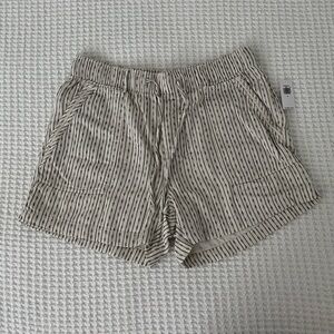 Old Navy Striped Cream and Black Shorts